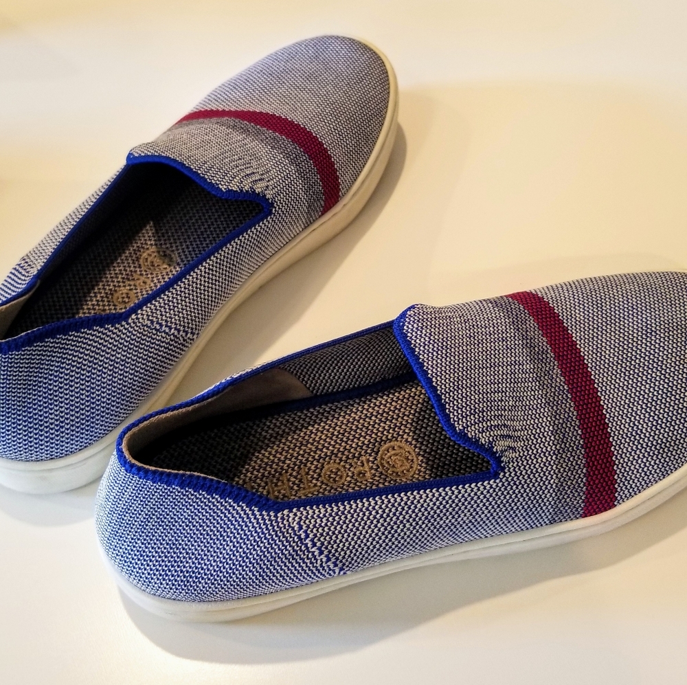 Discontinued Rare Rothy's Reflective Sneaker Blue